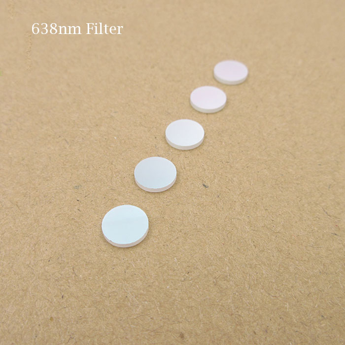 638nm 빨간색 Optical Filter Visible Narrow Band Filter Can be Customized